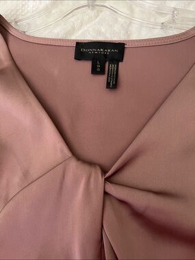 Donna Karan Mauve Twist-Front Blouse size L